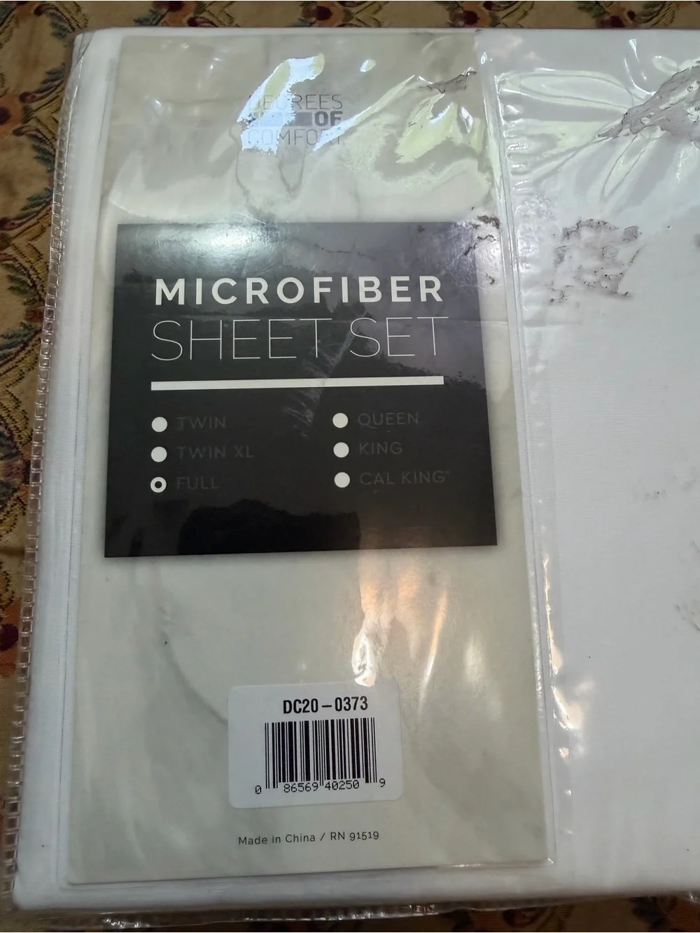 Microfiber Sheet Set - White full